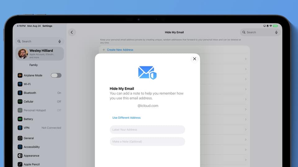 Hide My Email no longer changing domains, will keep iCloud.com