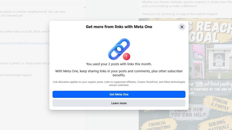 Meta is charging government and nonprofit pages to post links on Facebook