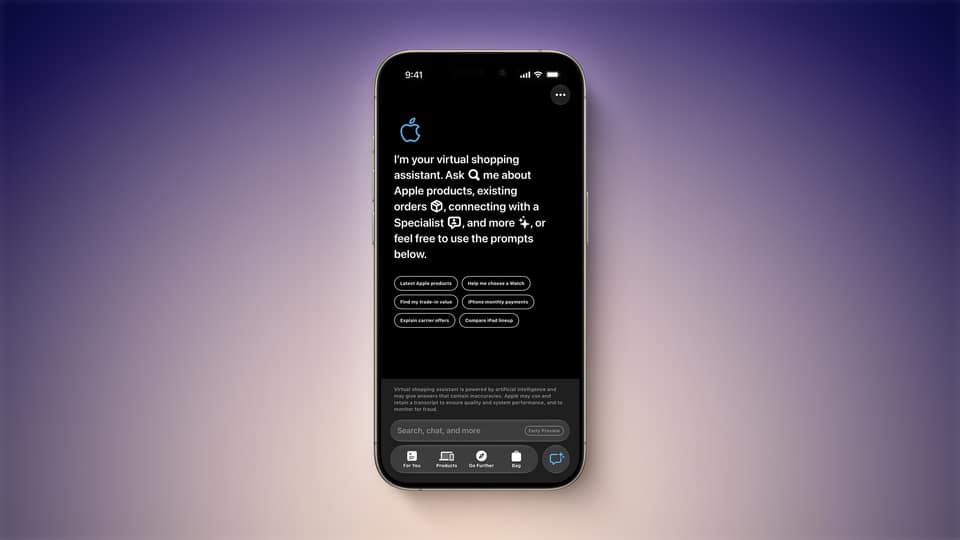Apple Store App Rolling Out 'Early Preview' of New Shopping Assistant